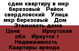 сдам квартиру в мкр березовый › Район ­ свердловский › Улица ­ мкр березовый › Дом ­ 203 › Этажность дома ­ 5 › Цена ­ 9 000 - Иркутская обл., Иркутск г. Недвижимость » Квартиры аренда   . Иркутская обл.,Иркутск г.